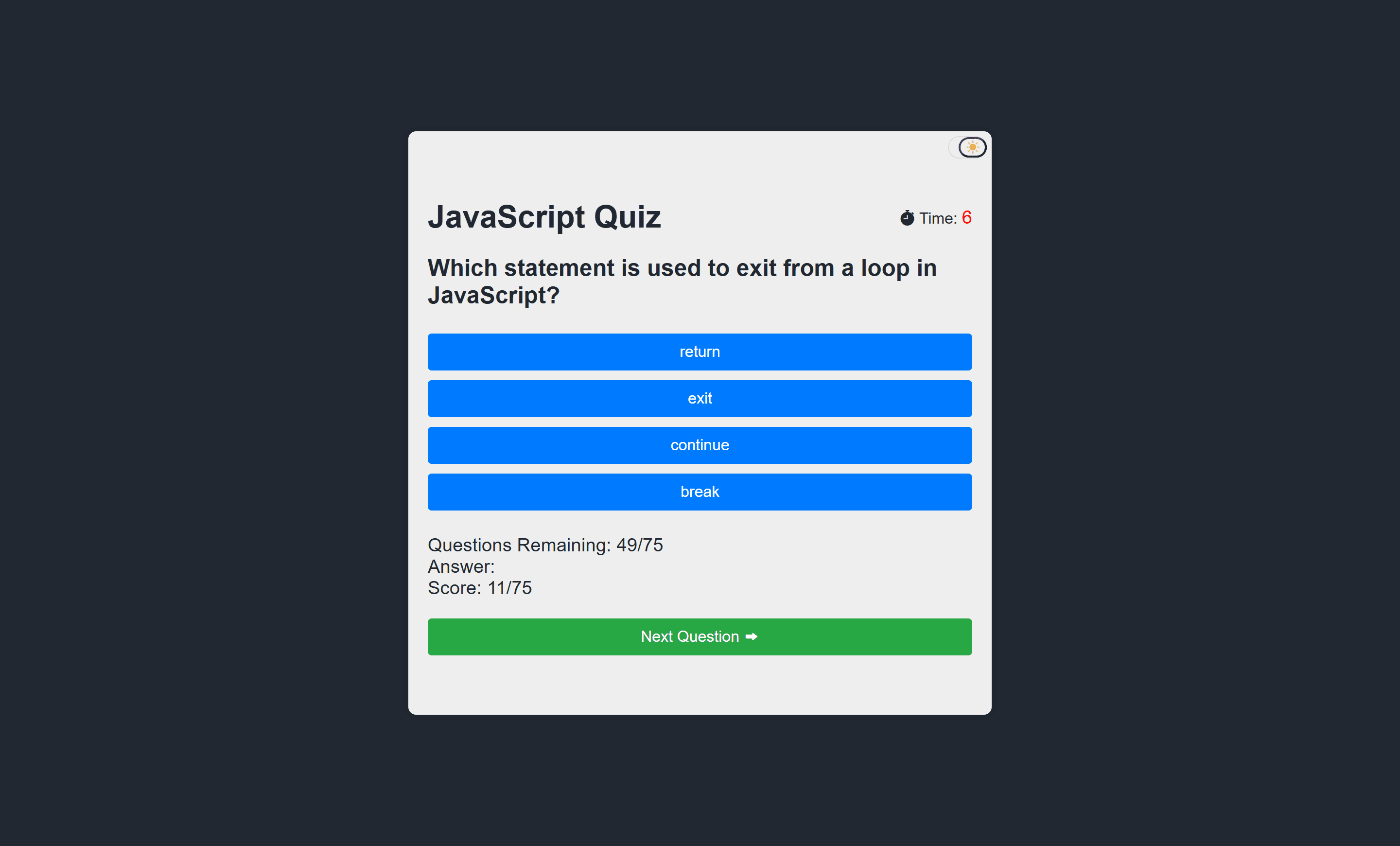 JavaScript Quiz