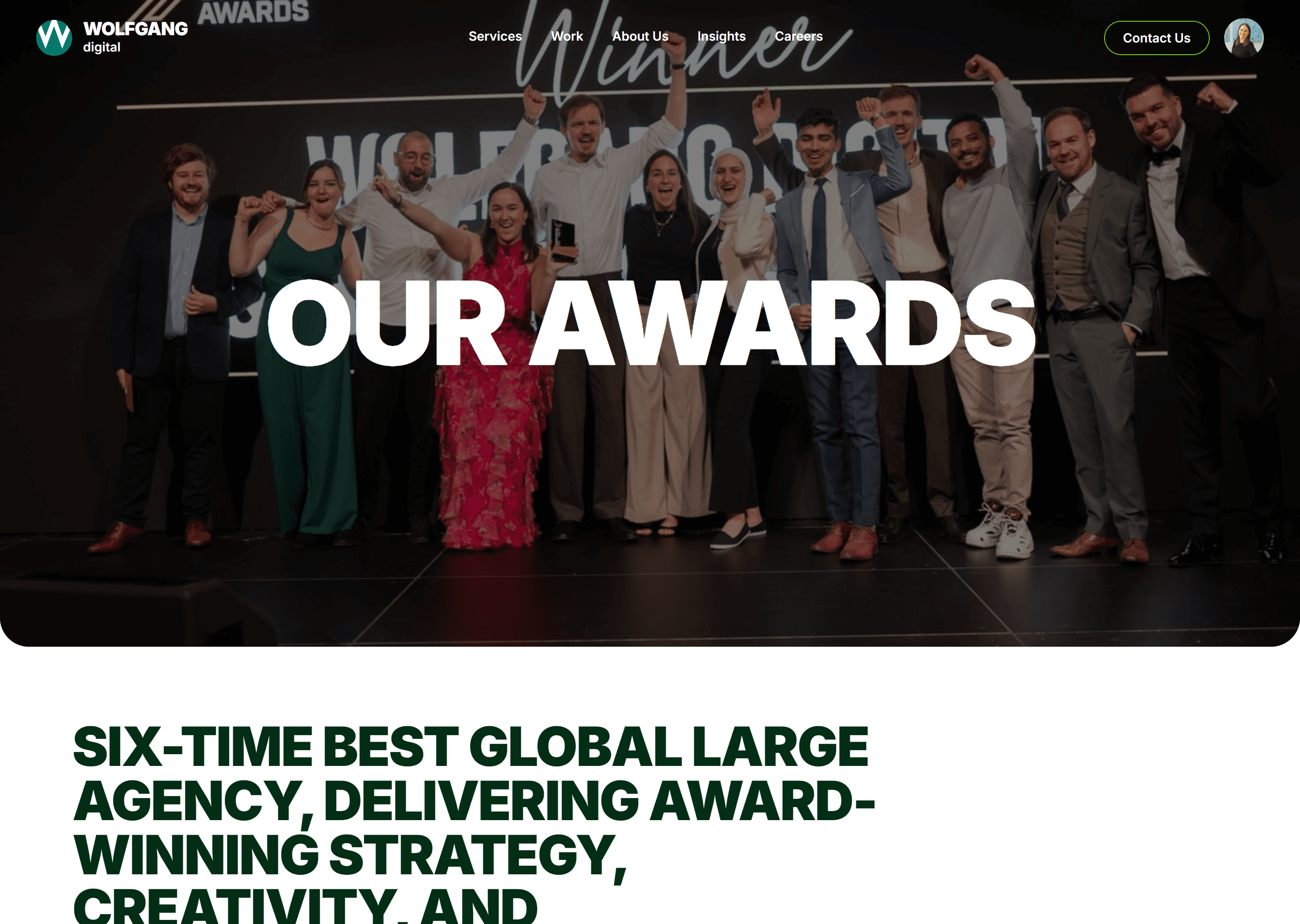 Wolfgang Digital Awards Page (Technical Test)